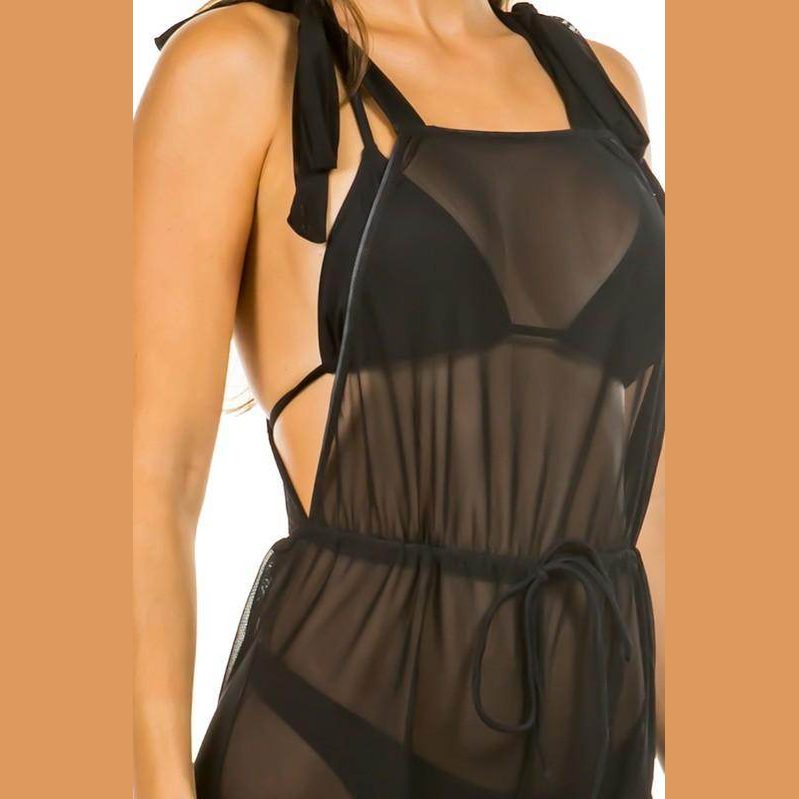 Two Piece Swimsuit With Jumpsuit Coverup - VacationGrabs