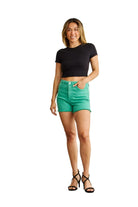 Women's Shorts RFM Tummy Control High Waist Raw Hem Denim Shorts
