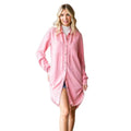 Veveret Button-Up Shirt Dress - VacationGrabs