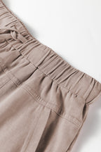 Mineral Wash Reverse Seam Drawstring Elastic Waist Pants