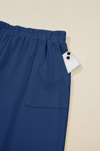 Plus Size Solid Asymmetrical Hem Capris Pants