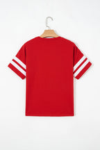 Varsity Stripe Crew Neck Short Sleeve T-Shirt