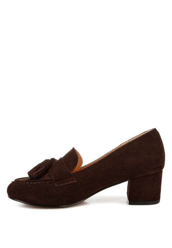 Aloha Tassels Detail Genuine Suede Loafers - VacationGrabs