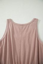 Mineral Wash Scoop Neck Elastic Waist Mini Dress