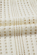 Crochet Open Knit Drawstring Waist Beach Dress