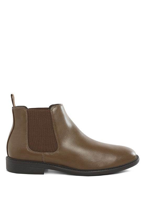 Fraser Men's Faux Leather Chelsea Boots - VacationGrabs