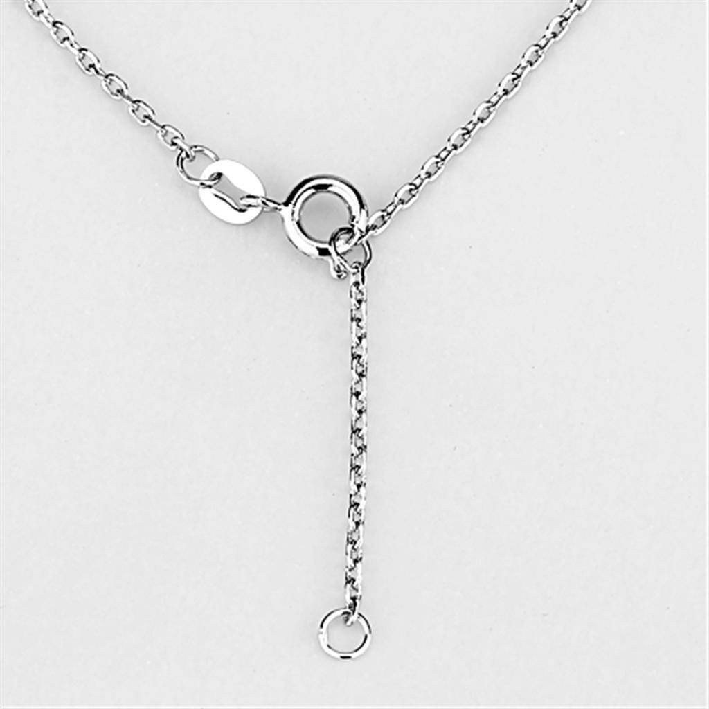 Close-up of a Silver Dainty Necklace for Travel Fashion with Adjustable Chain and Lobster Clasp