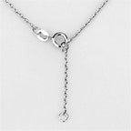 Close-up of a Silver Dainty Necklace for Travel Fashion with Adjustable Chain and Lobster Clasp