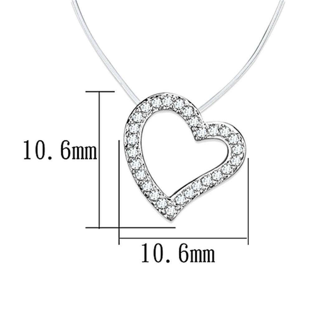 Dainty silver tone heart necklace with sparkling details, perfect for everyday wear or special occasions
