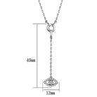 Dainty silver tone necklace women with a minimalist eye pendant and adjustable length design