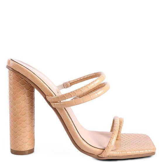 Women's Shoes - Heels Dandelion High Block Heeled Croc Sandals