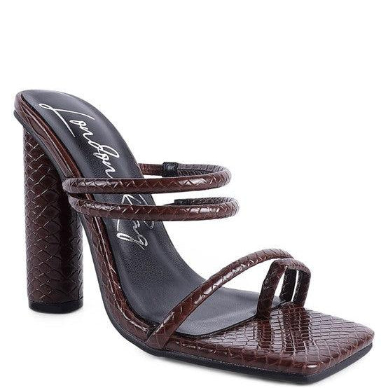 Women's Shoes - Heels Dandelion High Block Heeled Croc Sandals
