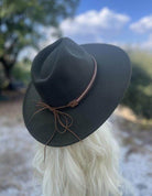 Dandy Panama hat vacation in dark green with leather accent perfect for sunny getaways