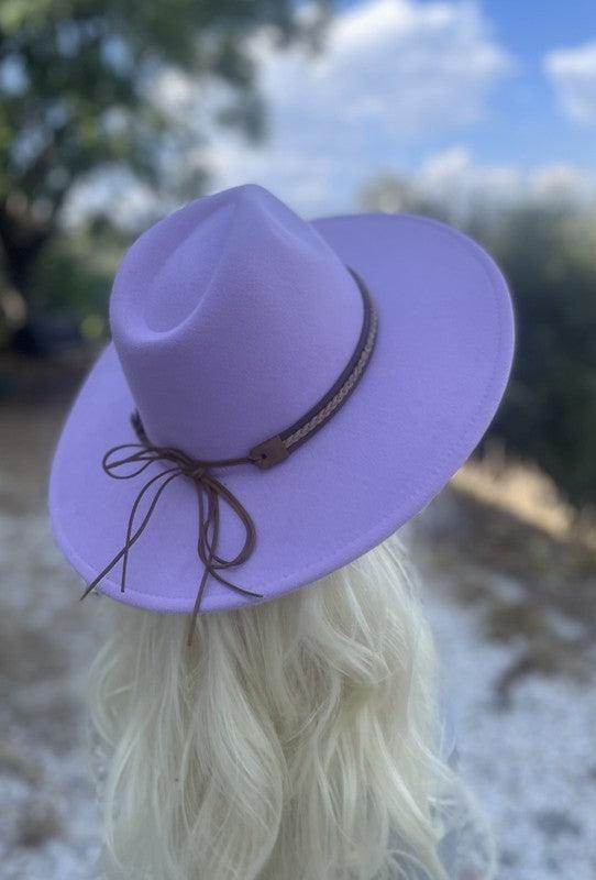 Queens INC Dandy Panama Hat in Lavender for stylish vacation wear and sun protection