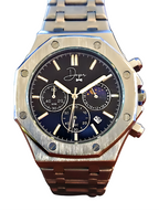 Men's stainless steel chronograph on a watch, casual and stylish