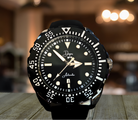 Dapr Men's Automatic Watch with Black Dial and Luminous Markers for Dive Enthusiasts