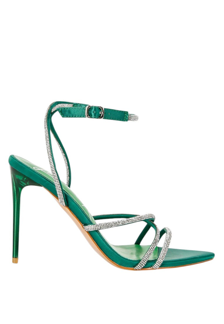 Dare Me Rhinestone Embellished Stiletto Sandals