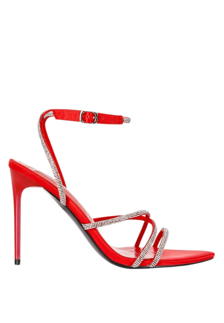 Dare Me Rhinestone Embellished Stiletto Sandals