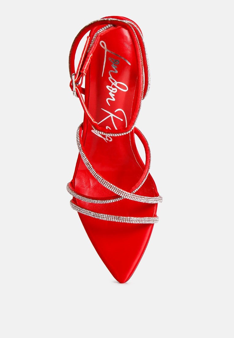 Dare Me Rhinestone Embellished Stiletto Sandals