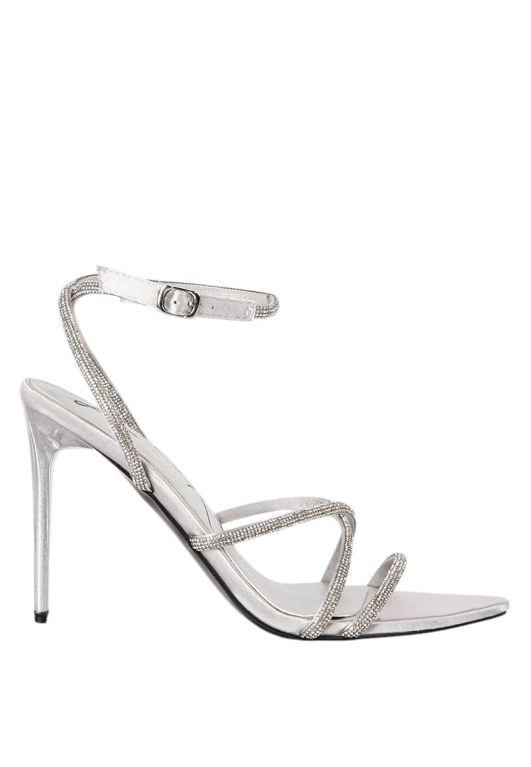 Dare Me Rhinestone Embellished Stiletto Sandals