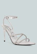 Dare Me Rhinestone Embellished Stiletto Sandals