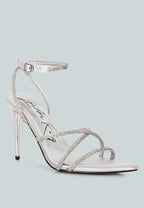 Dare Me Rhinestone Embellished Stiletto Sandals