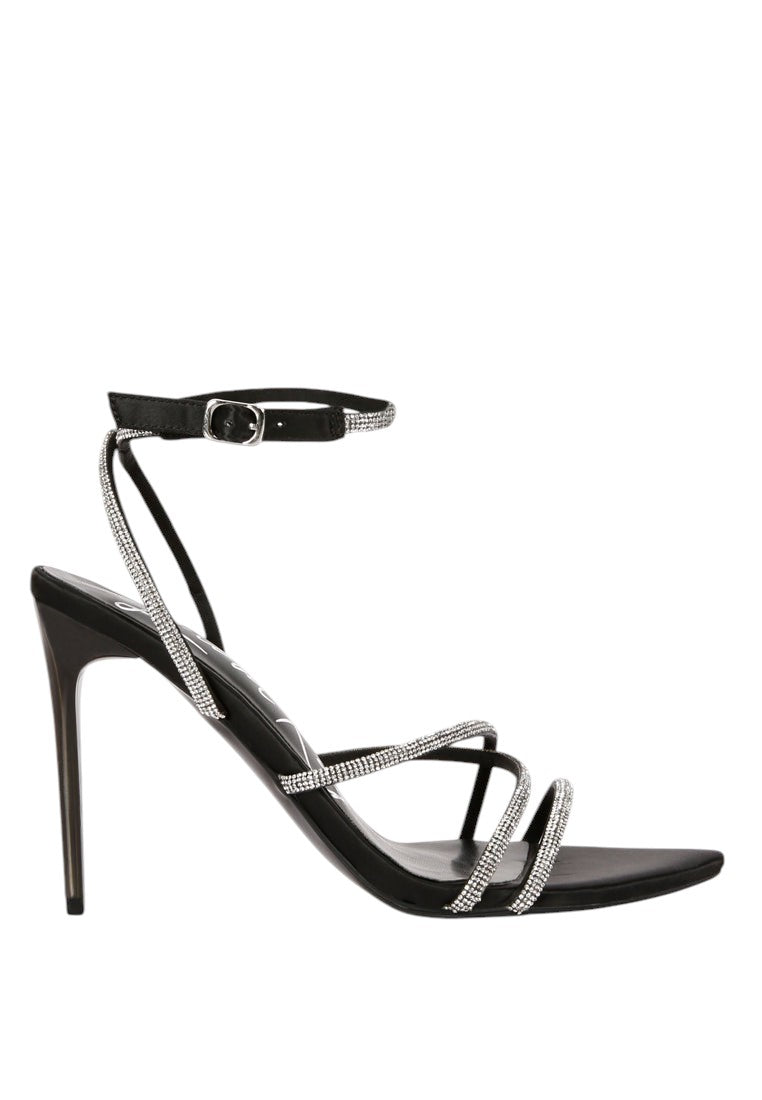 Dare Me Rhinestone Embellished Stiletto Sandals