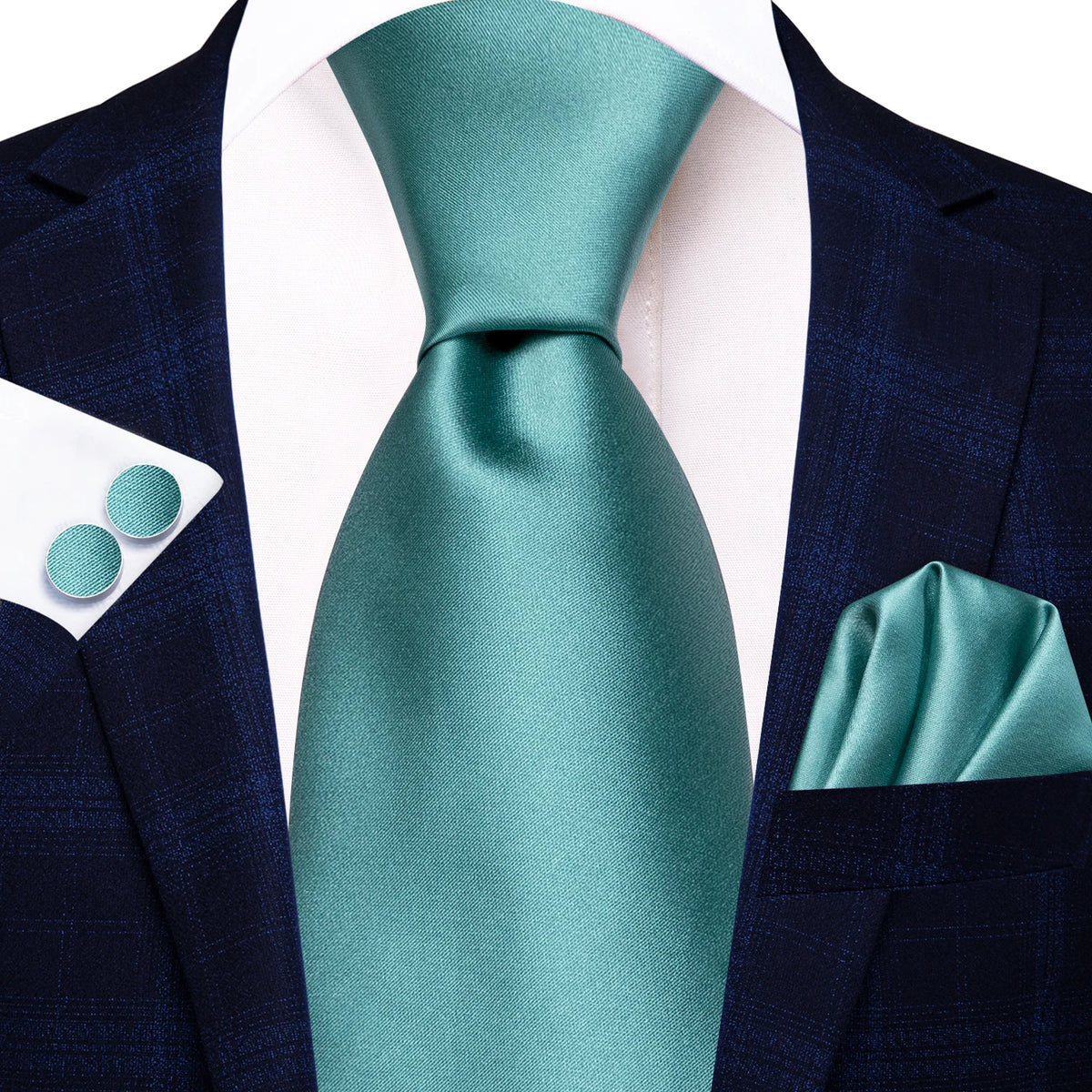 Dark Green Mens Ties in satin fabric for formal occasions