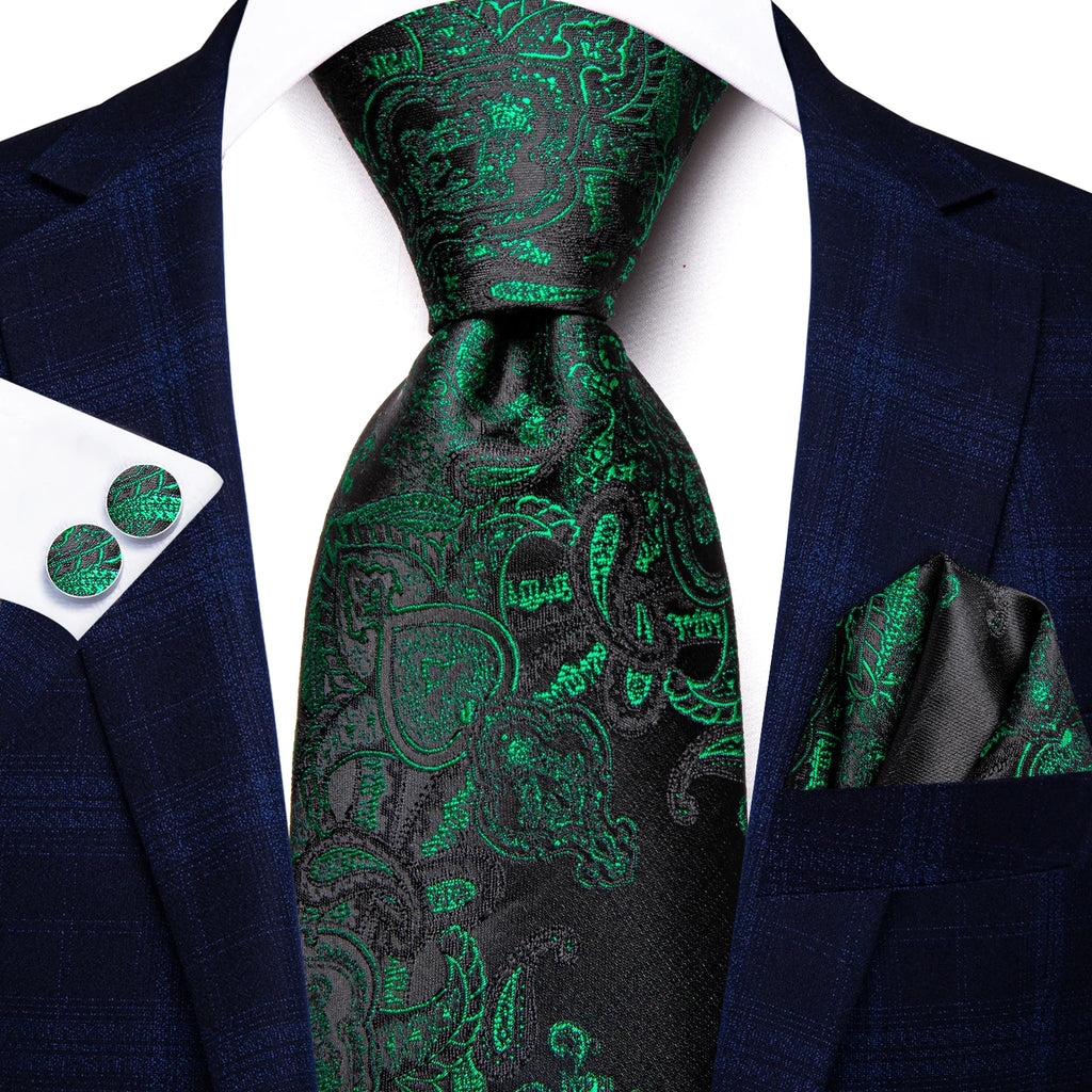 Dark Green Mens Ties, silk material, ideal for formal occasions