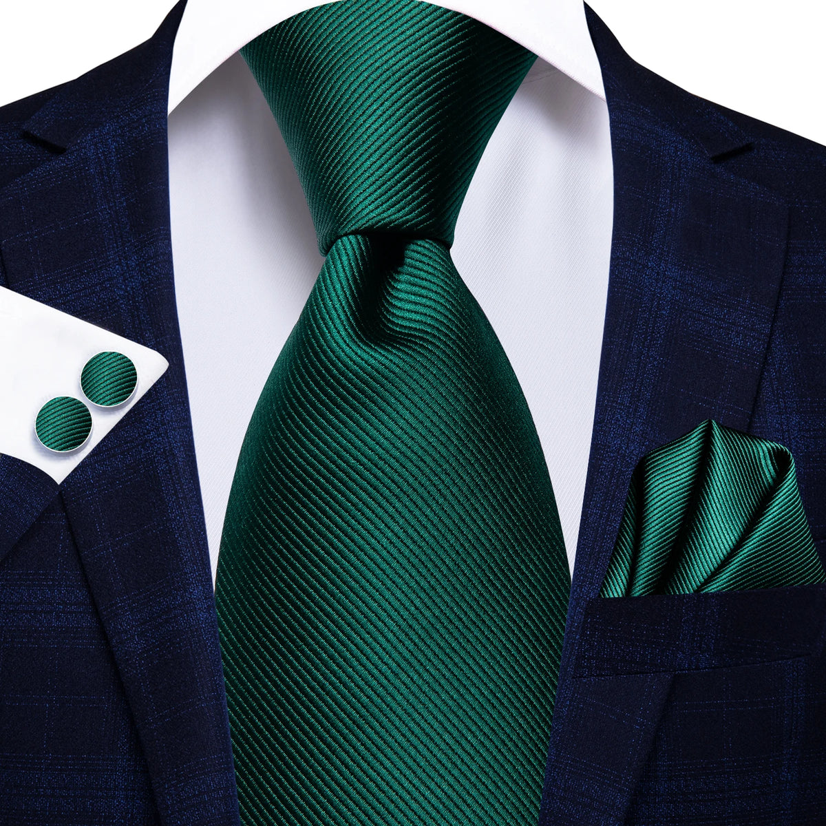 Dark Green Mens Ties in silk for formal and casual occasions