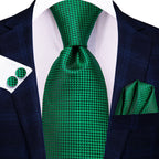 Dark Green Mens Ties in shiny fabric, perfect for formal occasions