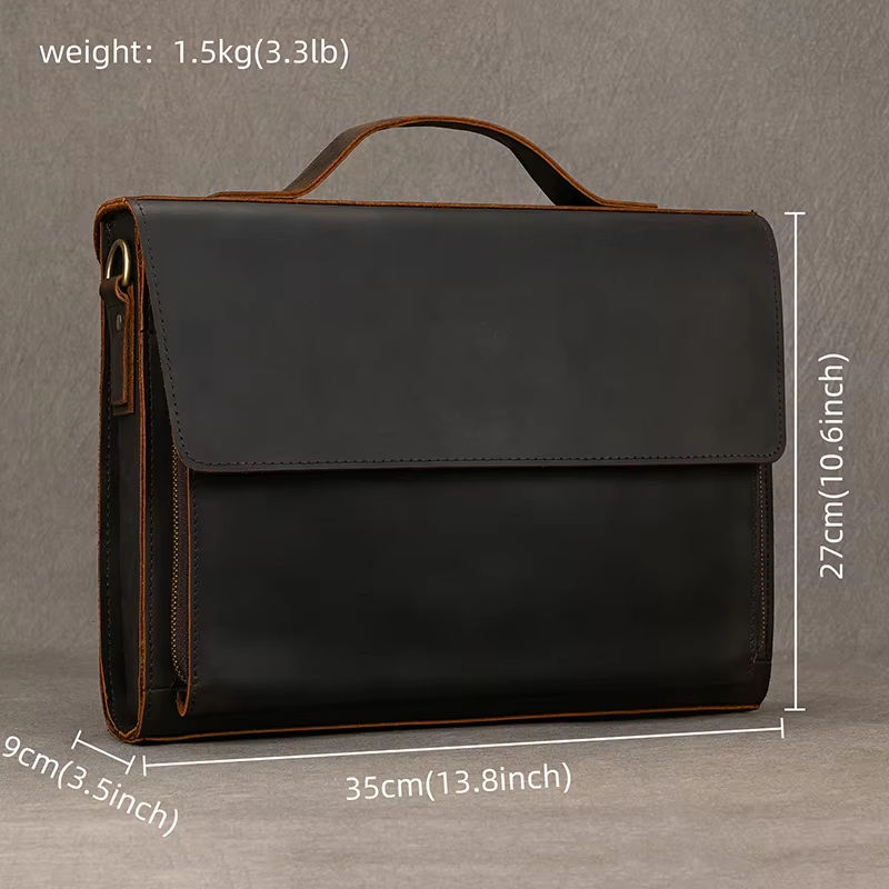 Sac à bandoulière en cuir de luxe pour femme, pour ordinateur portable