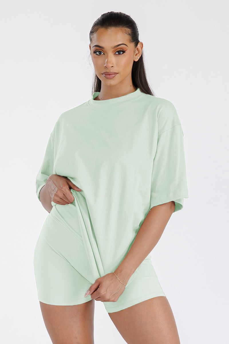 Womens Boyfriend Oversized Drop Shoulder Tee