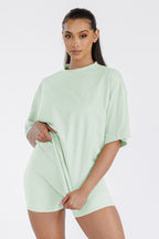 Womens Boyfriend Oversized Drop Shoulder Tee