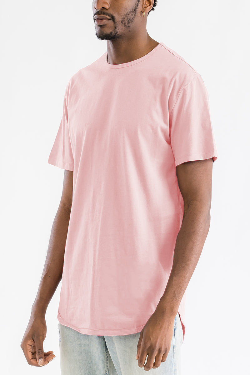 Pink Classic Rounded Scallop Tee Shirt