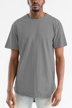 Gray Classic Rounded Scallop Tee Shirt