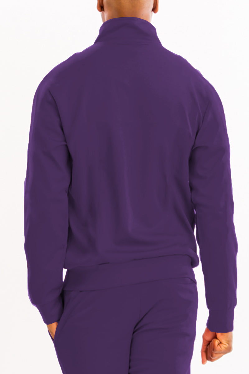 Essential Basic Plain Solid Track Jacket J201