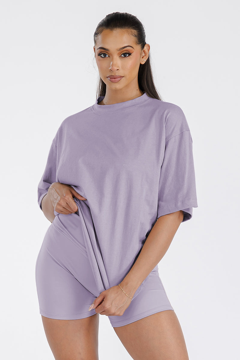 Womens Boyfriend Oversized Drop Shoulder Tee