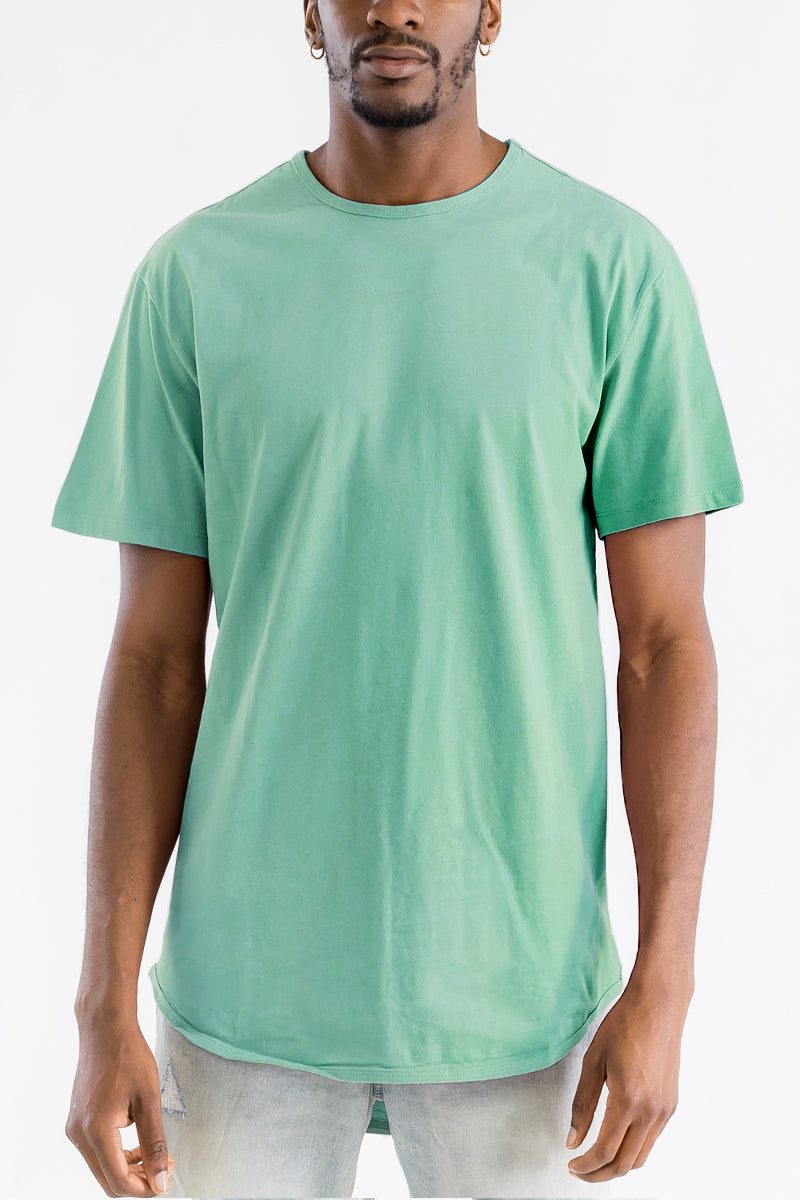 Sea Foam Green Classic Rounded Scallop Tee Shirt
