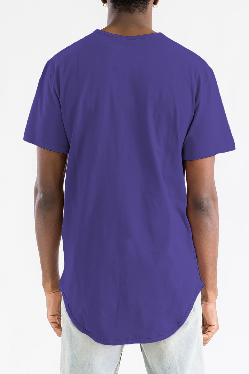 Purple Classic Rounded Scallop Tee