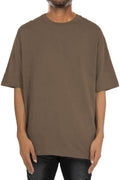 Brown Premium Cotton Drop Shoulder Tee