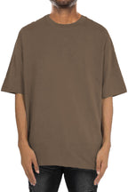 Brown Premium Cotton Drop Shoulder Tee