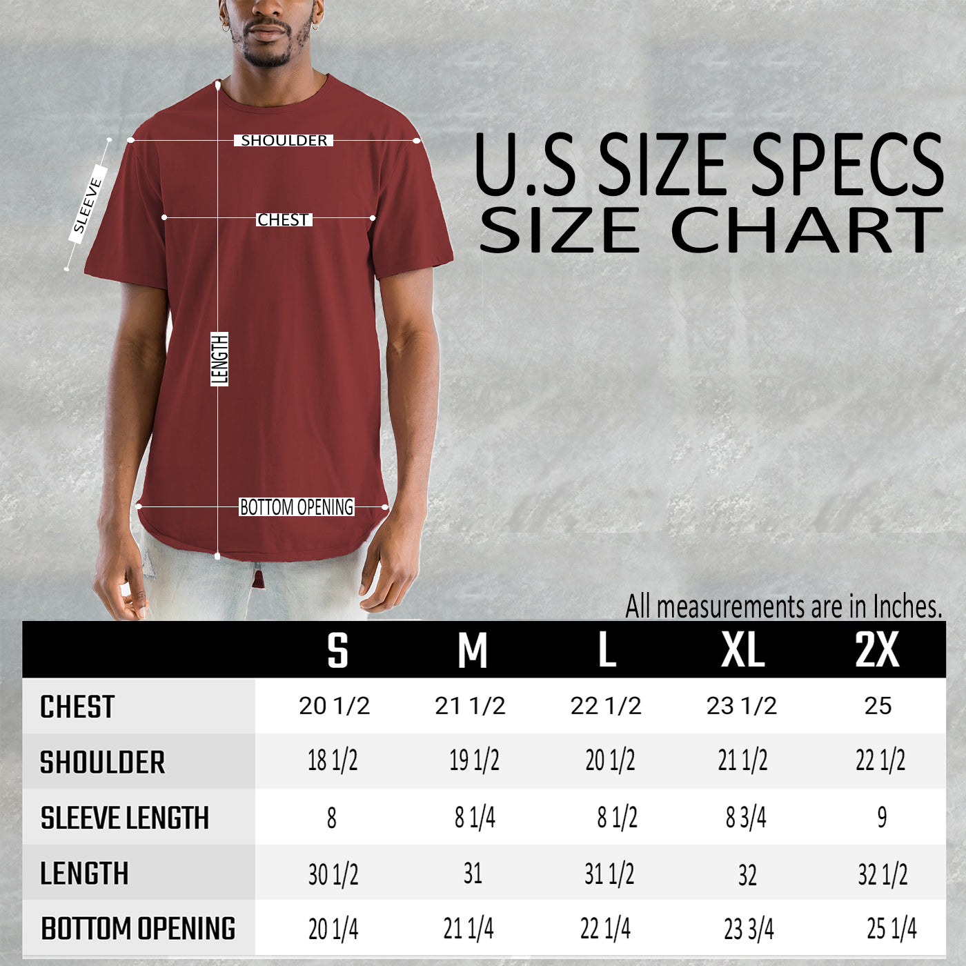 Burgundy Classic Rounded Scallop Tee Shirt