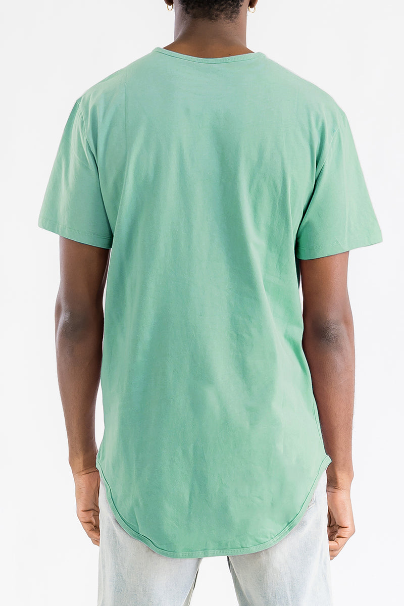 Sea Foam Green Classic Rounded Scallop Tee Shirt