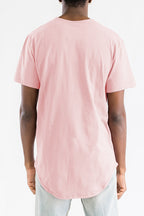 Pink Classic Rounded Scallop Tee Shirt