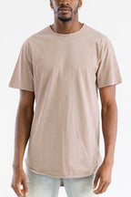 Oatmeal Brown Classic Rounded Scallop Tee