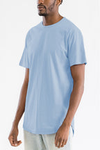 Heather Blue Classic Rounded Scallop Tee