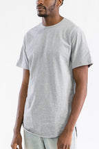 Heather Grey Classic Rounded Scallop Tee Shirt