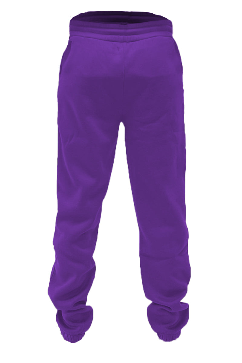 Mens Purple Essentials Solid Sweat Pants