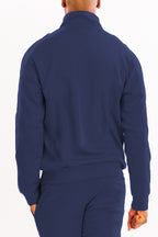 Navy Blue Essential Basic Solid Track Jacket